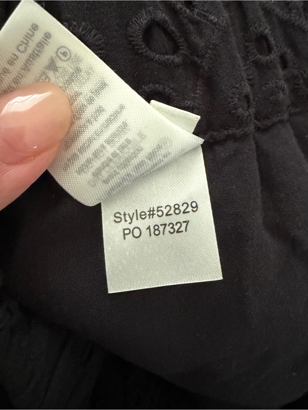 Seafolly Black Eyelet Broderie Anglaise Cotton Midi Skirt Asymmetrical Small - Picture 6 of 7